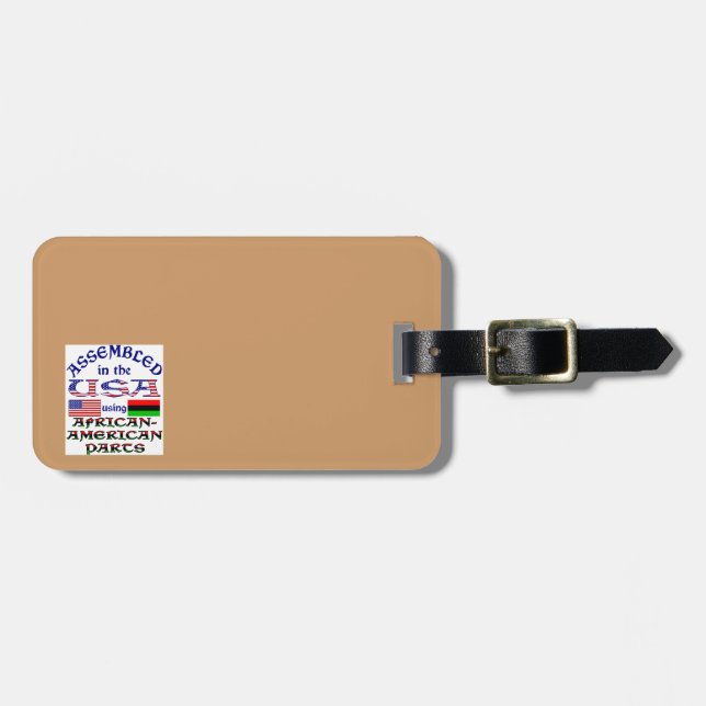 Etiqueta De Bagagem Partes Afro-Americanas (Frente Horizontal)