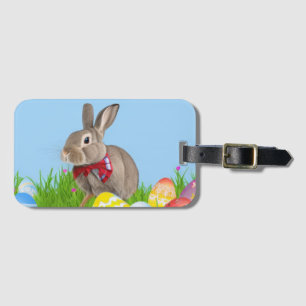 Etiqueta De Bagagem Páscoa bonita Bunnypara um humor positivo
