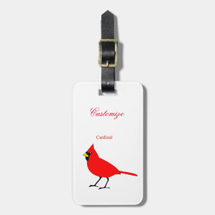 Etiqueta De Bagagem Pássaro cardinal vermelho Thunder_Cove