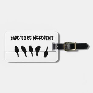 Etiqueta De Bagagem Pássaros em um fio - ouse ser diferente