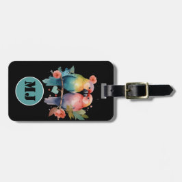 Etiqueta De Bagagem Pássaros Encantadores de Amor em pastéis. Personal