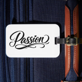Etiqueta De Bagagem Passion Script | Elegant Minimalist Typography