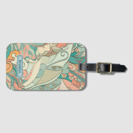 Etiqueta De Bagagem Pastel Abstrato Paisley Pattern