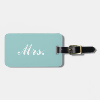 Etiqueta De Bagagem Pastel Blue Sr. e a sra. bagagem para ela
