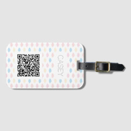 Etiqueta De Bagagem Pastel Color Clouds Pink Blue Yellow Modern.