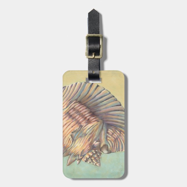 Etiqueta De Bagagem Pastel Grande Shell de Conch (Frente Vertical)