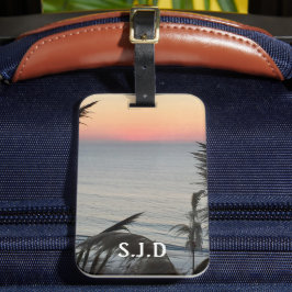 Etiqueta De Bagagem Pastel Sunset
