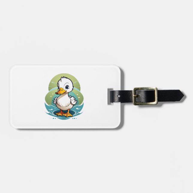 Etiqueta De Bagagem pato-branco (Frente Horizontal)