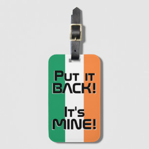 Etiqueta De Bagagem Patrimônio Funny Nacional da Irlanda