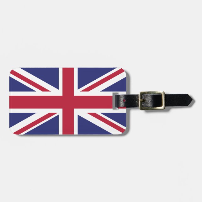 Etiqueta De Bagagem Patriotic United Kingdom Flag (Frente Horizontal)