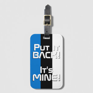 Etiqueta De Bagagem Patriótico da Bandeira Nacional da Estônia