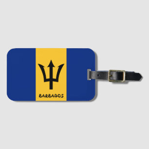 Etiqueta De Bagagem Patriótico da Bandeira Nacional de Barbados