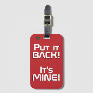 Etiqueta De Bagagem Patriótico da Bandeira Nacional de Marrocos