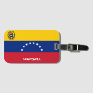 Etiqueta De Bagagem Patriótico de Bandeira Nacional da Venezuela