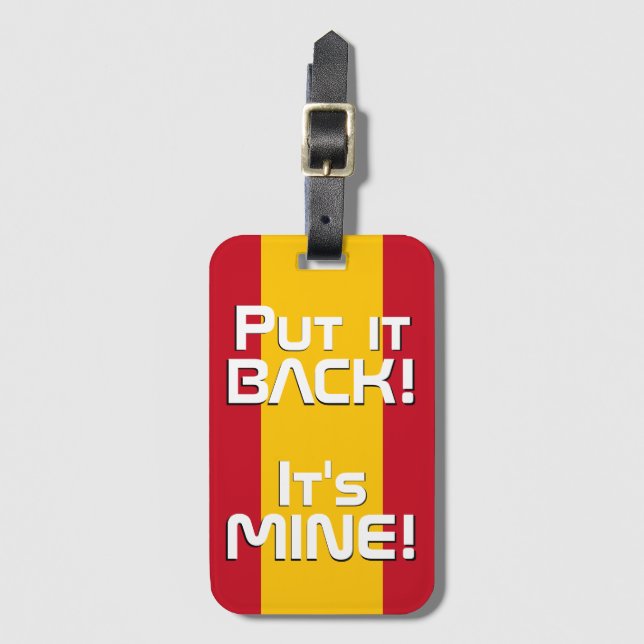 Etiqueta De Bagagem Patriótico Nacional da espanha (Frente Vertical)