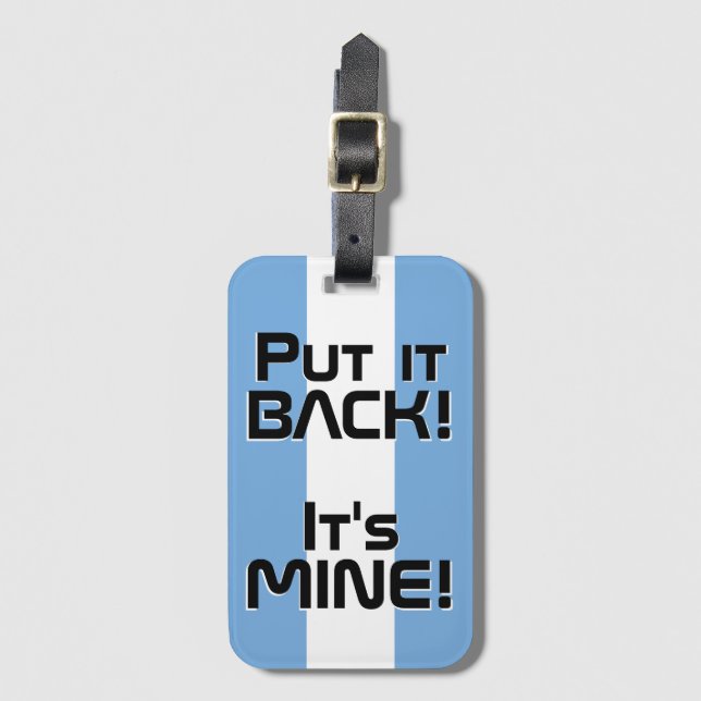 Etiqueta De Bagagem Patriótico Nacional do Bandeira da Argentina (Frente Vertical)