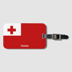 Etiqueta De Bagagem Patriótico Nacional do Bandeira Tonga