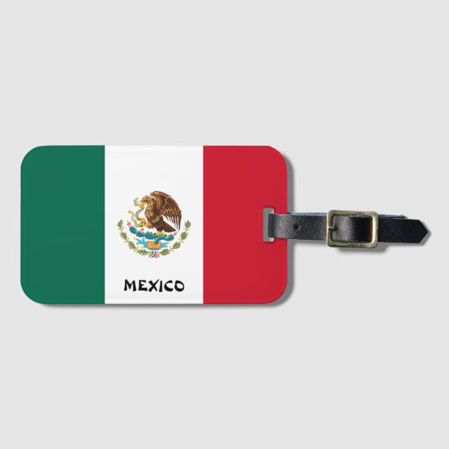 Etiqueta De Bagagem Patriótico Nacional do México (Frente Horizontal)