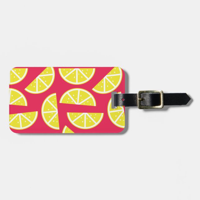 Etiqueta De Bagagem pattern of lemon (Frente Horizontal)