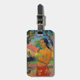 Etiqueta De Bagagem Paul Gauguin - Mulher segurando uma Fruta