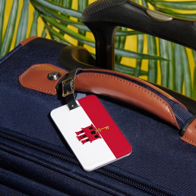 Etiqueta De Bagagem pavilhão de Gibraltar (Frente Insitu 1)