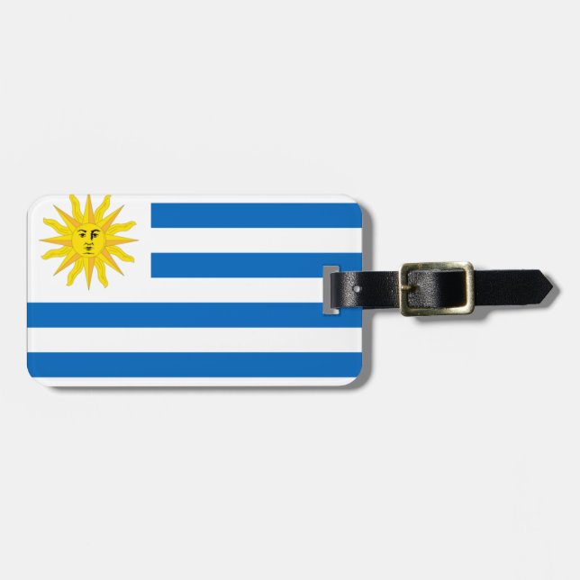Etiqueta De Bagagem pavilhão Uruguai (Frente Horizontal)