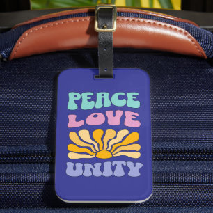 Etiqueta De Bagagem Paz Amor Unidade