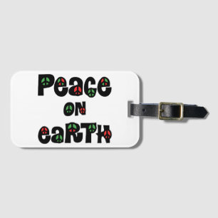 Etiqueta De Bagagem Paz No Natal Da Terra