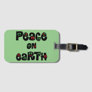 Etiqueta De Bagagem Paz No Natal Da Terra