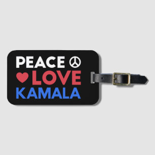 Etiqueta De Bagagem Peace Love Kamala I - Kamala Harris Para President
