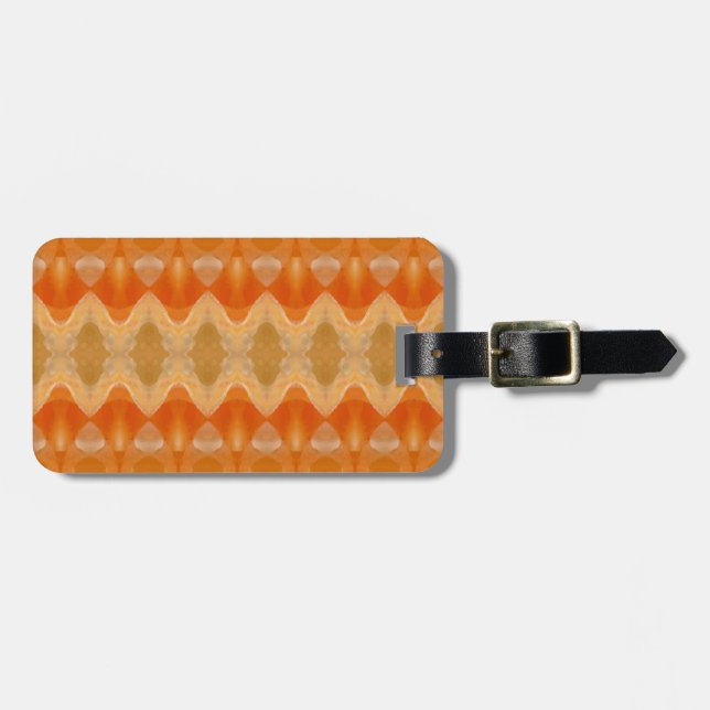 Etiqueta De Bagagem Peachy Ikat (Frente Horizontal)