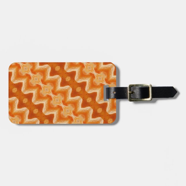 Etiqueta De Bagagem Peachy Ikat Também (Frente Horizontal)