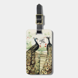 Etiqueta De Bagagem Peacocks Vintage