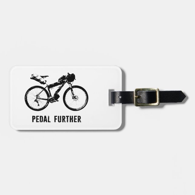 Etiqueta De Bagagem Pedal Mais Bikepacking (Frente Horizontal)