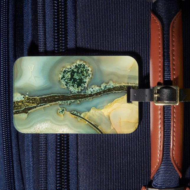 Etiqueta De Bagagem pedra dentro a semirprecioso (Frente Insitu 4)