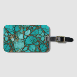 Etiqueta De Bagagem Pedras Turquesas