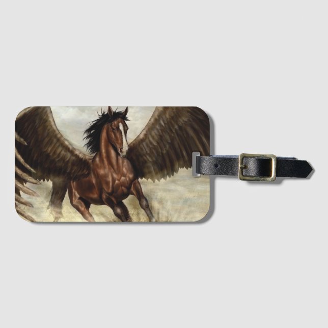 Etiqueta De Bagagem Pegasus na asa (Frente Horizontal)