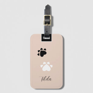 Etiqueta De Bagagem Peitos de Coração Cachorros Personalizados