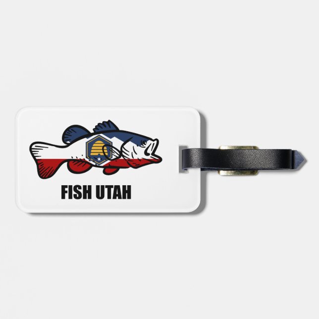 Etiqueta De Bagagem Peixe Utah (Traseira Horizontal)
