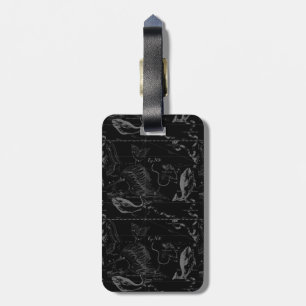 Etiqueta De Bagagem Peixes Constelação Hevelius 1690 Mapeamento Engren