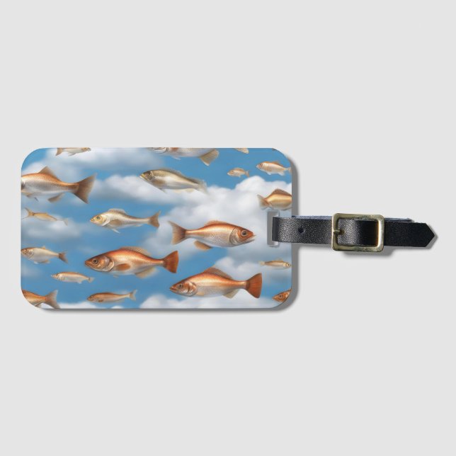 Etiqueta De Bagagem Peixes em Choque (Frente Horizontal)