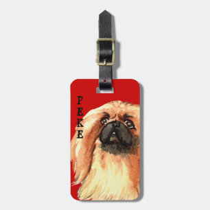 Etiqueta De Bagagem Pekingese Color Block