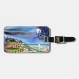 Etiqueta De Bagagem Pela luz da lua de prata