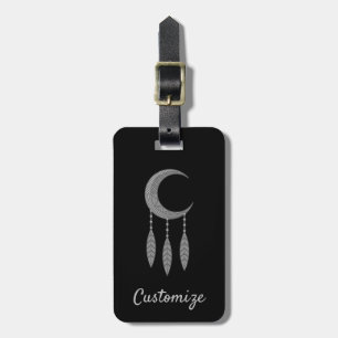 Etiqueta De Bagagem Penas da Lua do Crescente Silver Thunder_Cove