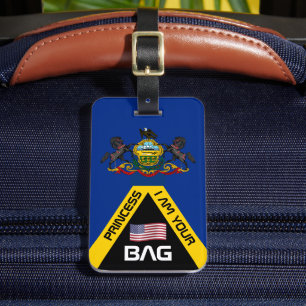 Etiqueta De Bagagem Pennsylvania Flag, bag tags, Pensilvânia / Custom