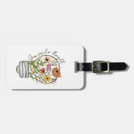 Etiqueta De Bagagem Pensamentos positivos Crescem flores selvagens Ins