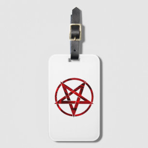 Etiqueta De Bagagem Pentagrama do Diabo Vermelho