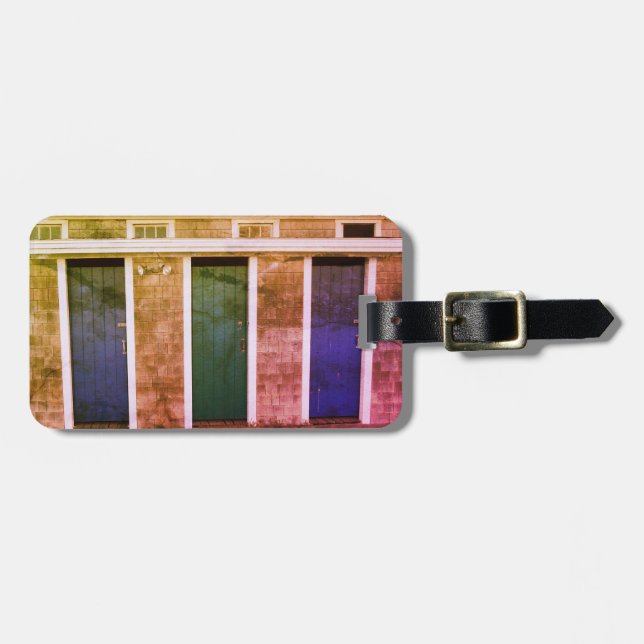 Etiqueta De Bagagem Pequeno Compton, RI Summer Colony Cabanas (LC) (Frente Horizontal)