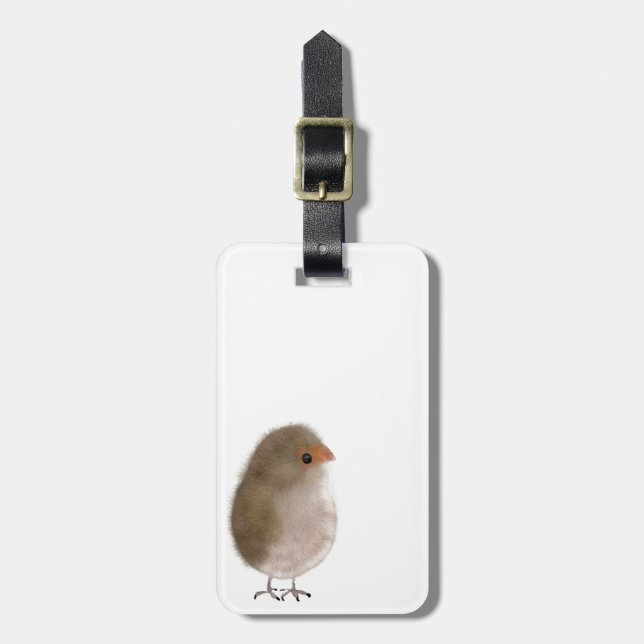 Etiqueta De Bagagem Pequeno passarinho Engraçado (Frente Vertical)