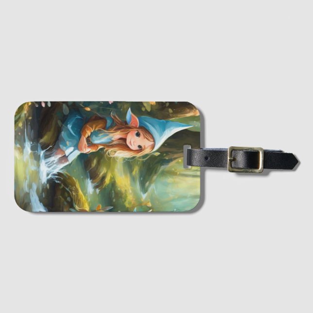 Etiqueta De Bagagem Pequeno pombo giro no rio (Frente Horizontal)